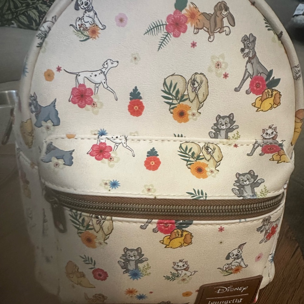 Loungefly x Disney Pets Cats & Dogs Floral Mini Backpack |  Exclusive Rare 2021